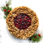 Cranberry crumble pie