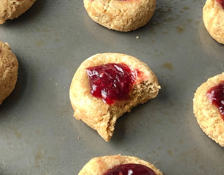 peanut butter cookies with jam