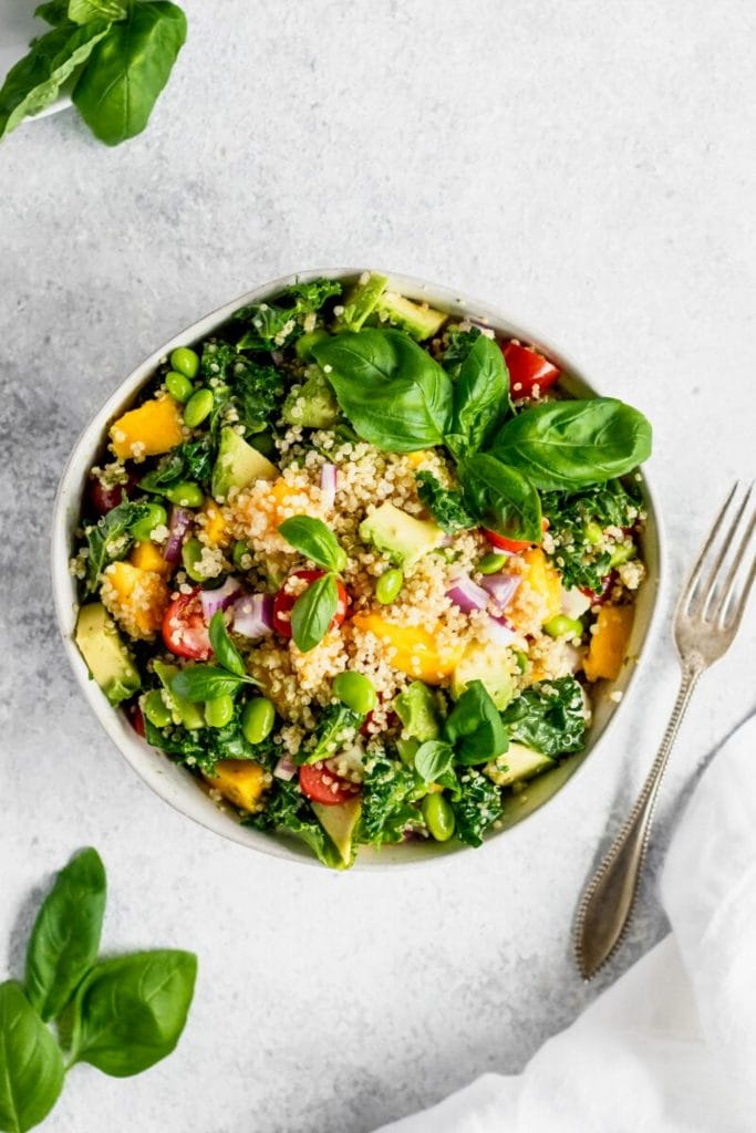 kale salad with vegetables