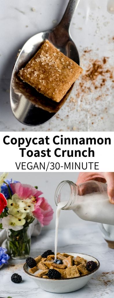 Cinnamon Toast Crunch, made at home! Enjoy this classic childhood cereal made with good-for-you ingredients. It's totally vegan and ready in just 30-minutes. The taste you can see!Â 
